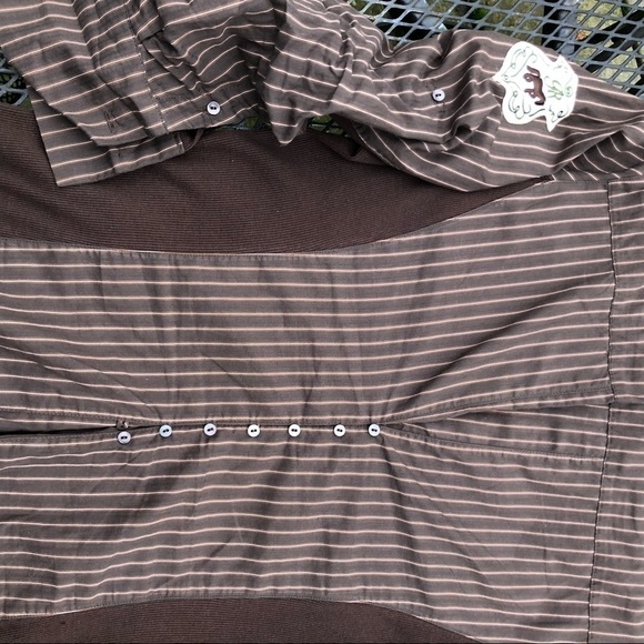 XL Goode Rider brown riding top w winched back and stretchy side panels. - Picture 5 of 11